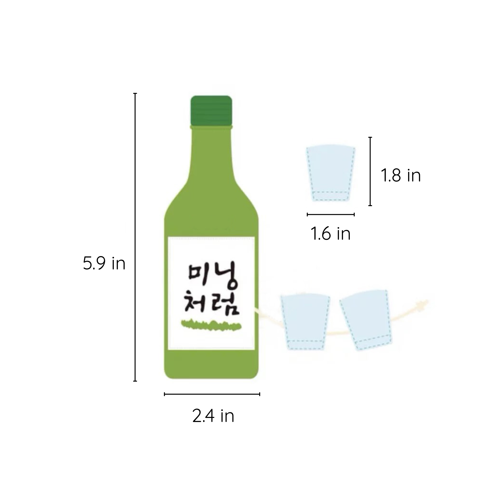 K-Pup Mini Soju Plush Dog Toy