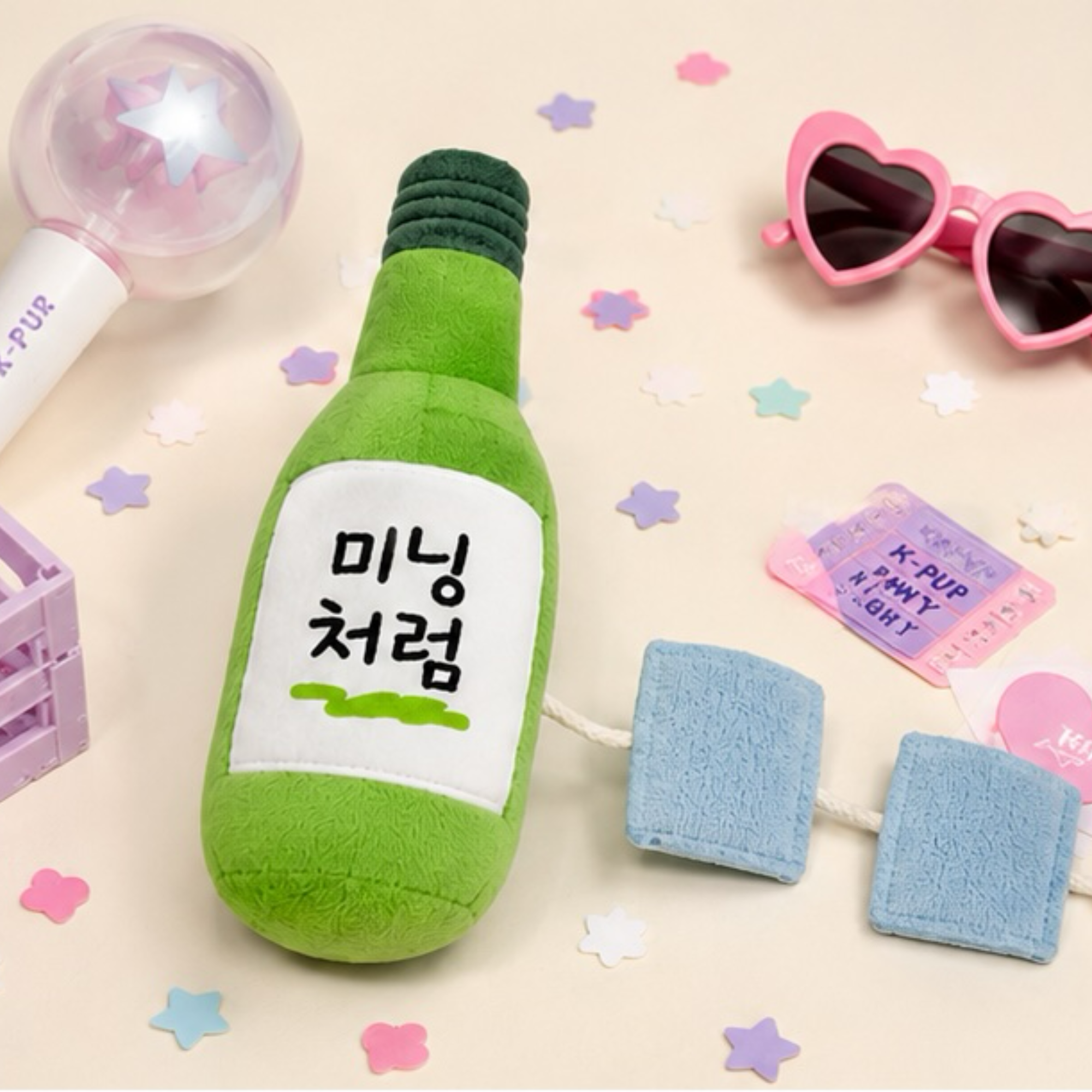 K-Pup Mini Soju Plush Dog Toy