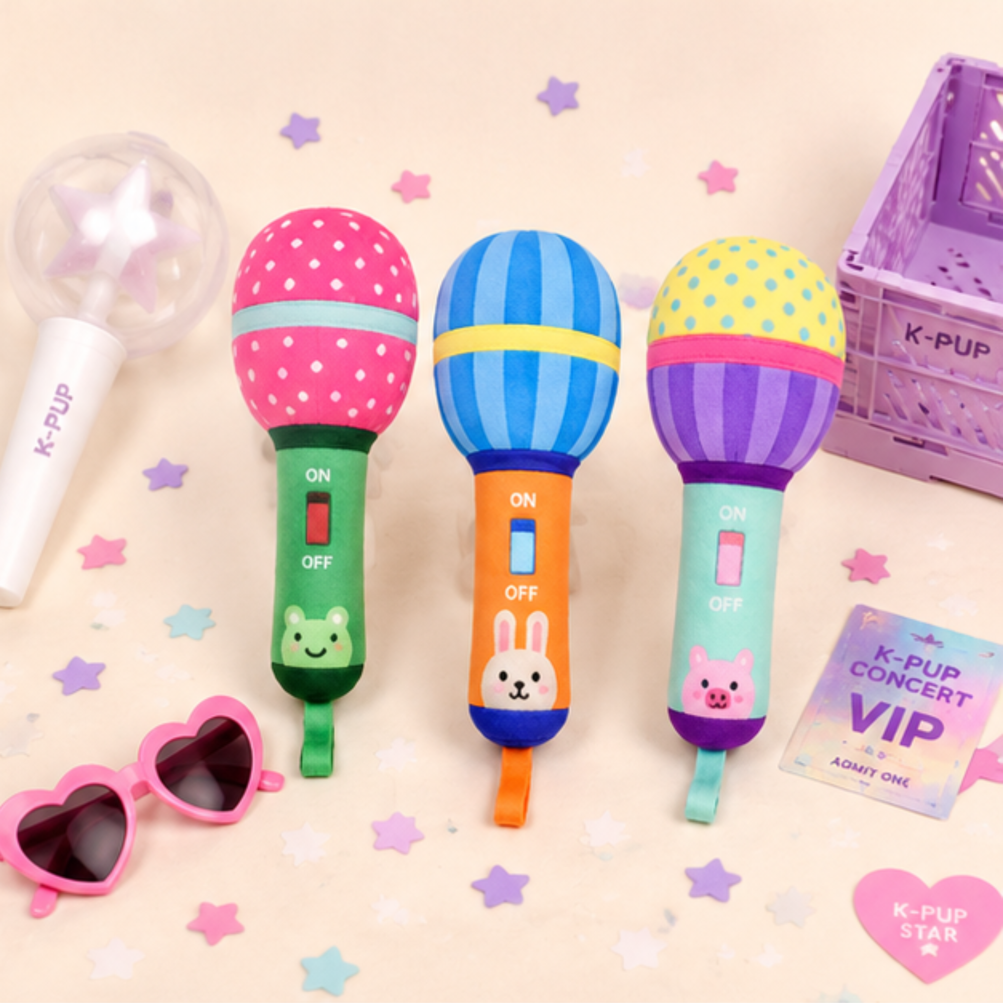 K-Pup Idol Microphone Plush Dog Toy